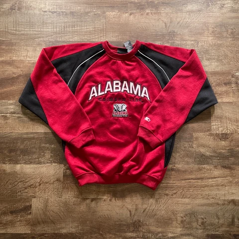 Vintage Alabama Crimson Tide Sweatshirt Mens Medium Red Black Starter Pullover Cover
