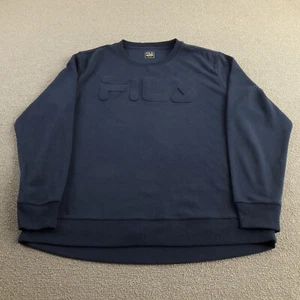 Fila Sweatshirt Adult Extra Large Mens Navy Casual Pullover Jumper Sweater Logo - Picture 1 of 10