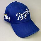 Kansas City Royals Hat Blue Cap Adjustable Strap Miller Lite Mlb Genuine *Read*