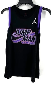 Jordan Kids Jump Man Jersey Size Large 12-13 Years Old Black Purple Mesh - Picture 1 of 5