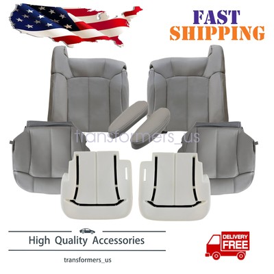 For 1999-2002 Chevy Slverado GMC Serra Front Seat Cover & Foam Dark