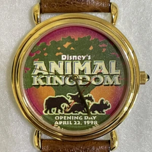 Disney World Artist Drawn Animal Kingdom Opening Day Uhr 1998 Vintage - Bild 1 von 6