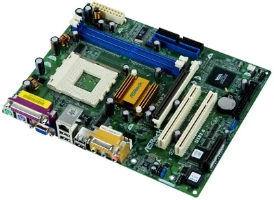Mainboard Asrock K7VM2 Socket 462 2xDDR Microatx Via® Km266 244Mm X 190Mm - Immagine 1 di 3