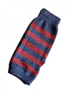 Tey-Art - Calentador de manos a rayas mezcla de alpaca - azul marino y rojo - Imagen 1 de 1