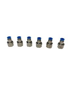 FESTO 1/4-6 Push-in fitting 1/4 NPT Female to 1/4” Tube 6 Count New - Picture 1 of 3