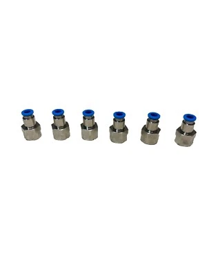 FESTO 1/4-6 Push-in fitting 1/4 NPT Female to 1/4” Tube 6 Count New - Image 1 of 3