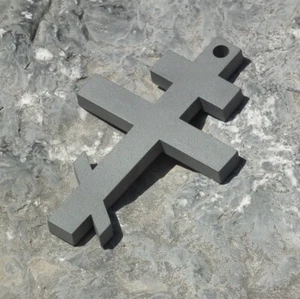 Titanium pry bar EDC Crucifix Cross Catholic Religious necklace pendant ornament - Picture 1 of 1