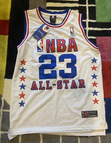 Vintage NWT Authentic 2003 Michael Jordan All Star Game Jersey Reebok Large Sewn Cover
