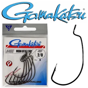 Gamakatsu Worm Offset EWG Hook Black Nickel Extra Wide Gap Finesse Haken - Picture 1 of 1