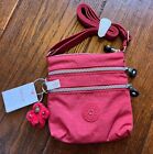 Nwt Kipling Alvar Xs Mini Bag Scarlet Adjustable Strap Attached Keychain