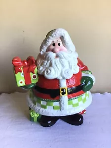 Fitz and Floyd Urlaub Jubel handbemalt Weihnachten Weihnachtsmann Keksglas - Bild 1 von 11