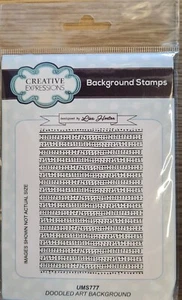 New Creative Expressions Stamp - Doodled Art Background - Picture 1 of 2