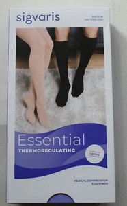 Black Sigvaris medical thermoregulating compression stockings - XL Normal - new - Picture 1 of 7