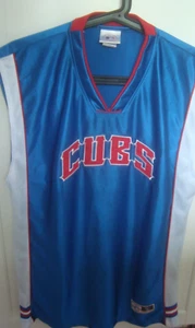 NEW Chicago Cubs BLUE Genuine Baseball Shirt Embroidery Youth XL 18 Sleeveless - Picture 1 of 14
