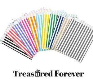 Papiertüten Bonbonstreifen Punkte Party Hochzeitstorte Süßigkeiten Pick&Mix Geschenktüte - Bild 1 von 7