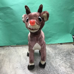Vintage 1992 Gemmy Animated Rudolph The Red Nose Reindeer Talking Singing RARE - Picture 1 of 21