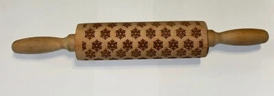 "Rodillo de madera de Navidad recorte copos de nieve vacaciones 3D 13""" Foto 1 de 2