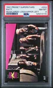 1991 PRO SET MUSICARDS RATT #224 METAL BAND TRADING CARD | PSA 8 NM-MT POP 1 - Picture 1 of 4