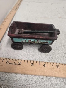 gusseisen, lilroter Wagen, Räder funktionieren, markenlos, undatiert - Bild 1 von 6