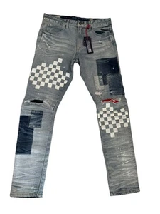 Men Slim Fit Jeans Smoke Rise Size 34/32 - Picture 1 of 5
