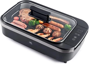 Smokeless Indoor Grill, 1500W Non-Stick Removable Grill Rack & Pan, Adjustable T - Picture 1 of 6