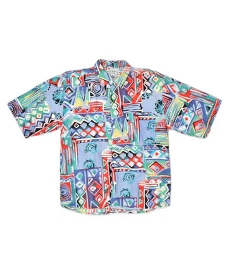 TREND POINT Boys Short Sleeve Shirt 15-16 Years Multicoloured Geometric GX14 - Image 1 of 3