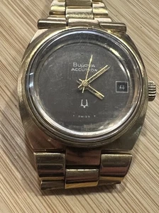 Vintage Bulova Accutron Women's Wristwatch Gold Electroplated 1970s Working - Picture 1 of 22
