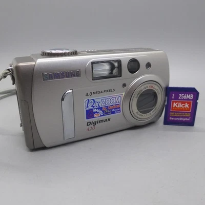 Samsung Digital Camera Digimax 401 4.0MP Silver Tested - Image 1 of 4