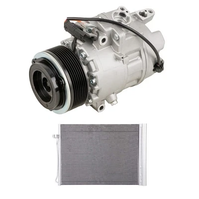 Compresor de aire acondicionado para BMW X6 2008 2009 2010 2011 con condensador de aire acondicionado y secador TCP Foto 1 de 3