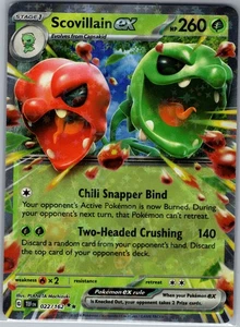 Scovillain ex 022/162 - Pokemon TCG SV05: Temporal Forces - Double Rare (NM) - Picture 1 of 2