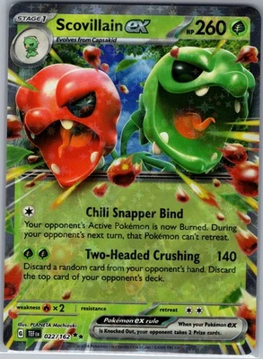 Scovillain ex 022/162 - Pokemon TCG SV05: Temporal Forces - Double Rare (NM) - Image 1 of 2