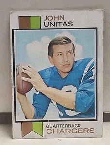 1973 Topps John (Johnny) Unitas #455 football card San Diego Chargers VG - Picture 1 of 2