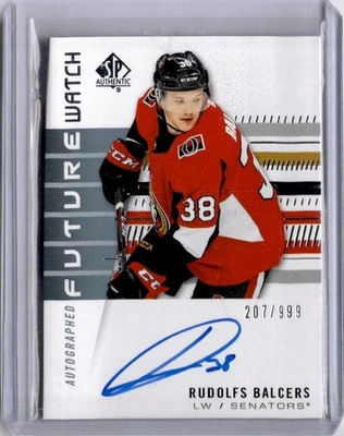 Rudolfs Balcers #186 - Future Watch Rookie Auto 207/999 2019-20 SP Authentic - Image 1 of 2
