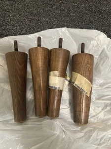 4 Mid Century Holzbeine 5 Zoll Gewinde Tisch/Couch? - Bild 1 von 5