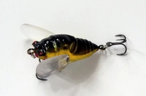 3D CICADA - 5cm / 6g - GOLD - Topwater - Bass, Forelle, Barsch, Döbel,... NEU - Bild 1 von 1