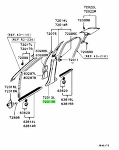 Verkleidung, CTR Säule, LWR RH für: Mitsubishi Lancer Evo 4 5 6 CN9A CP9A - Bild 1 von 1