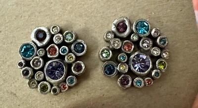 Pendientes Clip Patricia Locke Racimo Cristales Coloridos ¡¡¡NUEVOS!!! 2011 Foto 1 de 4