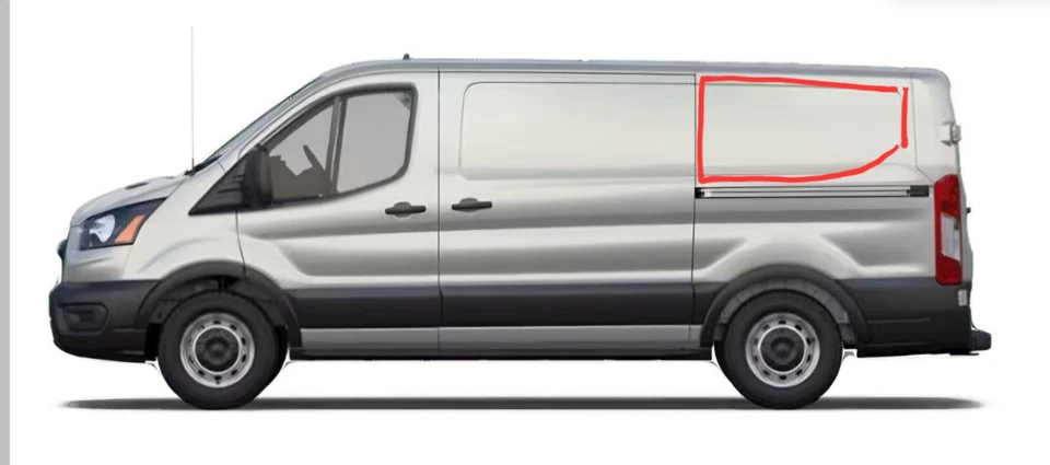 2024 Ford Transit 350 HD HR Cargo Van OEM driver side rear window - Изображение 1 из 1