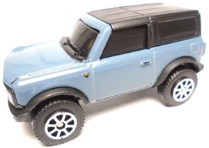 MAISTO 2021 FORD BRONCO BLUE 1:64 DIECAST 2 3/4" SUV TRUCK WITH BLACK - Picture 1 of 6