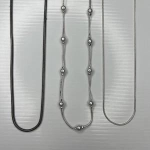 H7 Lote Cadenas Plata Cuerda Cordón Imitación Perlas Boho Hippie Glam Años 70 Retro Collares - Imagen 1 de 9