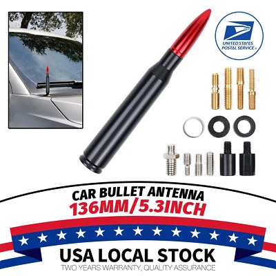 5.3" Red Black Antenna Mast AM/FM for Chevrolet Silverado 1500/2500/3500 Foto 1 de 4