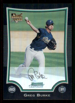 2009 Bowman Chrome Refractors #103 Greg Burke - Image 1 of 2