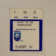 Vancouver Whitecaps 1981 TBA Playoff A Empire Ticket Stub NASL