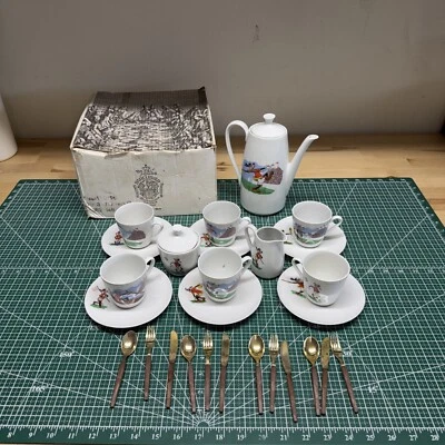 Juego de té de cerámica Bareuther Waldsassen Alemania 15 piezas Juegos Olímpicos Disney/Goofy Foto 1 de 4