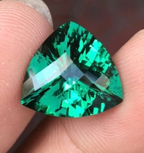 11.10ct Fancy Green Tourmaline  Lab-Created Hydrothermal Quartz  Loose Gemstone - Picture 1 of 5