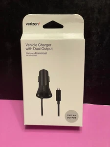 Verizon Vehicle Charger VPC34MICR-M Micro USB Dual Output 5V/3.4A – New Sealed - Picture 1 of 3