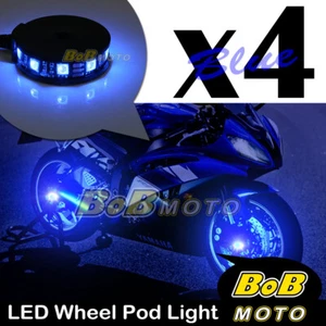 Custom Center Blue 5050 LED Wheel Pod Accent Light Set For Suzuki Motor Bike - Picture 1 of 1