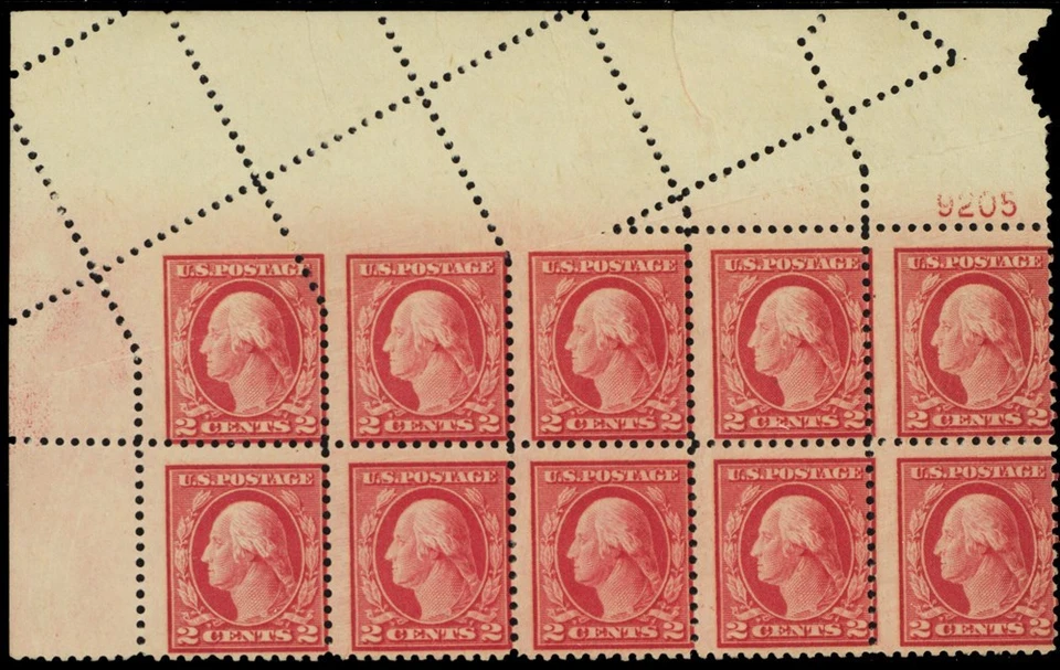 499, Spectacular Foldover Block of Ten 2¢ Washington Stamps - Stuart Katz - Image 1 of 1