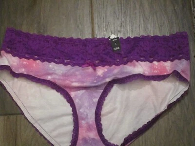 TORRID MAGIC SKY PURPLE LACE TRIM MID-RISE HIPSTER PANTIES - Image 1 of 2