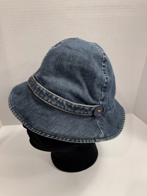 GAP bebé, niño pequeño, cubo de mezclilla azul, sombrero para el sol, talla 4-5 años Foto 1 de 4